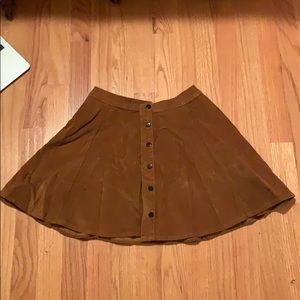 Buttoned up corduroy skirt